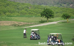 Golf players in Alcaidesa, Andalusia